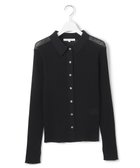 【23区/NIJYUSANKU】の【GOLD LABEL】コットンリネンシアー ニットポロカーディガン ブラック系|ID: prp329100004529667 ipo3291000000032026178