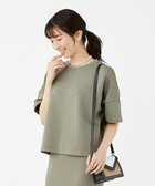 【カシヤマ/KASHIYAMA】の【抗菌繊維】スタイリッシュジャージー トップス 人気、トレンドファッション・服の通販 founy(ファニー) ファッション Fashion レディースファッション Ladies' Fashion Online トップス・カットソー Tops/Tshirt シャツ/ブラウス Shirts/Blouses ロング / Tシャツ T-Shirts カットソー Cut and Sewn 春 Spring カットソー Cut And Sew 抗菌 Antibacterial ジャージー Jersey ダブル Double フォルム Form リラックス Relax ワイド Wide S/S・春夏 Ss・Spring/Summer 夏 Summer thumbnail オリーブ|ID: prp329100004529671 ipo3291000000032603975