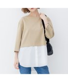 【23区/NIJYUSANKU】の【洗える】コンビネーション チュニック カットソー ベージュ×ホワイト|ID: prp329100004529674 ipo3291000000032026206