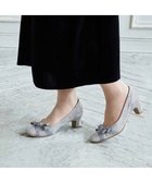 【リズ ラフィーネ/Riz raffinee】のRiz raffinee 【3E】グログランリボンパンプス グレーメタリック|ID: prp329100004529686 ipo3291000000034189188