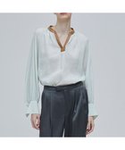 【ベイジ,/BEIGE,】の【STORY 7月号掲載】 PAULINE / レザーコンビブラウス Mint x Camel|ID: prp329100004529698 ipo3291000000032650564