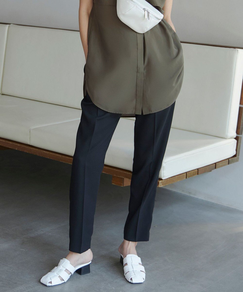 【アイシービー/iCB】の【接触冷感・UVケア・速乾・洗える】FluidBackSatin ドロストパンツ インテリア・キッズ・メンズ・レディースファッション・服の通販 founy(ファニー) 　ファッション　Fashion　レディースファッション　Fashion for Women　パンツ　Pants & Trousers　春　Spring　洗える　Machine Washable　サテン　Satin, Glossy Fabric　セットアップ　Set-Up, Coordinated Outfit　ノースリーブ　Sleeveless, No-Sleeve　人気　Popular, Best Seller　フロント　Front, Front Design　ポケット　Pocket, Pocket Detail　S/S・春夏　SS, Spring/Summer, Warm Season　再入荷　Restock / Back in Stock　おすすめ　Recommended / Our Picks　夏　Summer　2023春夏・S/S　Spring/Summer 2023 SS23　2023年　2023　ブラック系|ID: prp329100004529701 ipo3291000000032643971