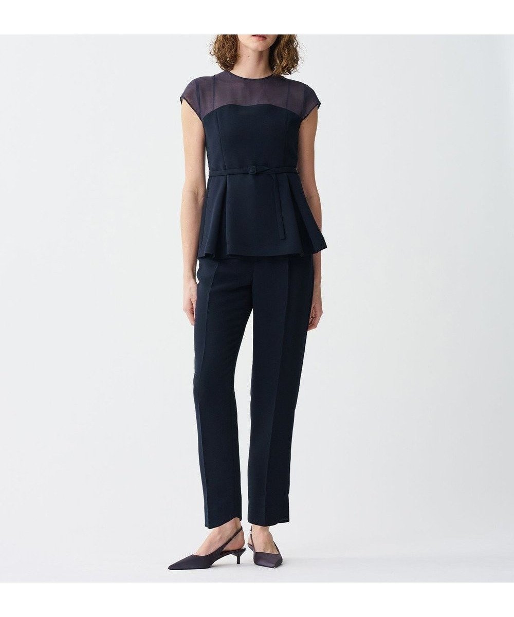 【アンクレイヴ/uncrave】の【防シワ・洗濯機洗い可】ウォッシャブルダブルクロス テーパード パンツ インテリア・キッズ・メンズ・レディースファッション・服の通販 founy(ファニー) 　ファッション　Fashion　レディースファッション　Fashion for Women　パンツ　Pants & Trousers　キャミワンピース　Cami Dress, Slip Dress　ジャケット　Jacket, Outerwear　テーパード　Tapered, Tapered Pants　フォルム　Silhouette, Form　フロント　Front, Front Design　ボトム　Bottoms, Lower Wear　ワイド　Wide, Wide Fit　A/W・秋冬　Autumn/Winter　S/S・春夏　SS, Spring/Summer, Warm Season　夏　Summer　ネイビー|ID: prp329100004529702 ipo3291000000033710671