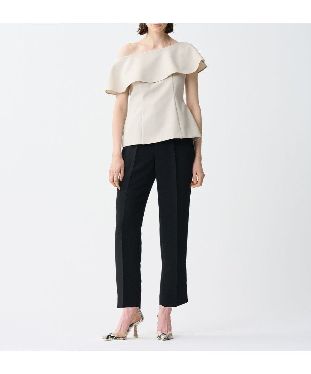 【アンクレイヴ/uncrave】の【防シワ・洗濯機洗い可】ウォッシャブルダブルクロス テーパード パンツ インテリア・キッズ・メンズ・レディースファッション・服の通販 founy(ファニー) 　ファッション　Fashion　レディースファッション　Fashion for Women　パンツ　Pants & Trousers　キャミワンピース　Cami Dress, Slip Dress　ジャケット　Jacket, Outerwear　テーパード　Tapered, Tapered Pants　フォルム　Silhouette, Form　フロント　Front, Front Design　ボトム　Bottoms, Lower Wear　ワイド　Wide, Wide Fit　A/W・秋冬　Autumn/Winter　S/S・春夏　SS, Spring/Summer, Warm Season　夏　Summer　ブラック|ID: prp329100004529702 ipo3291000000033710672