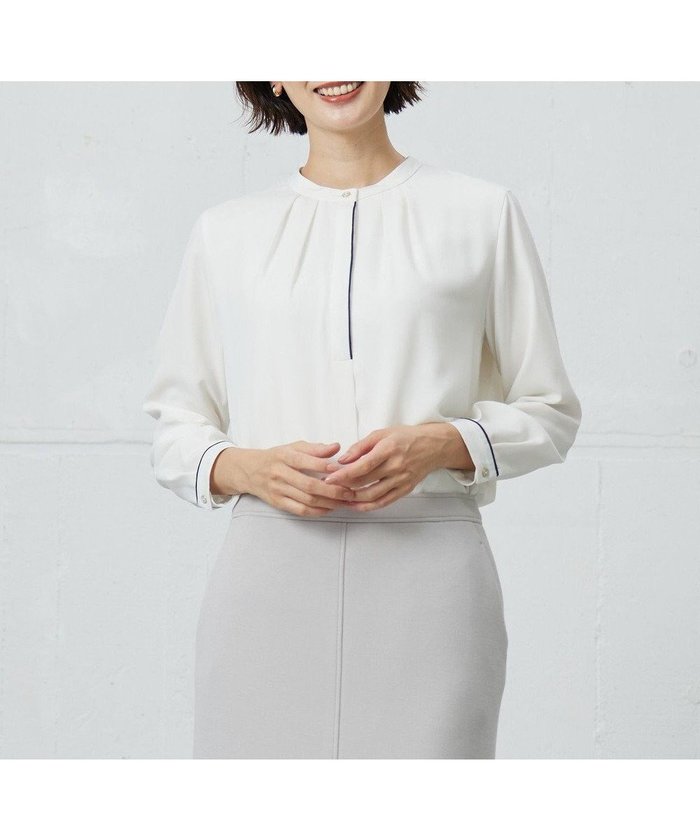 【ジェイ プレス/J.PRESS】のシュノワデシン カットソー インテリア・キッズ・メンズ・レディースファッション・服の通販 founy(ファニー) https://founy.com/ ファッション Fashion レディースファッション Fashion for Women トップス・カットソー Cut & Sew Tops シャツ・ブラウス・オフィスカジュアル Elegant Blouses & Button-Ups ロングTシャツ・Tシャツ Longline T-Shirts & Tees カットソー・ベーシックTシャツ Cut-and-Sewn Tops / Stretch Tees & Basics カットソー Cut and Sewn Top クラシック Classic, Timeless Style シアー Sheer, See-Through シンプル Simple, Minimal ストレッチ Stretch, Stretchy Fabric トレンド Trend, Trending Now メタル Metal, Metal Parts 夏 Summer 春 Spring S/S・春夏 SS, Spring/Summer, Warm Season |ID: prp329100004529703 ipo3291000000033441775