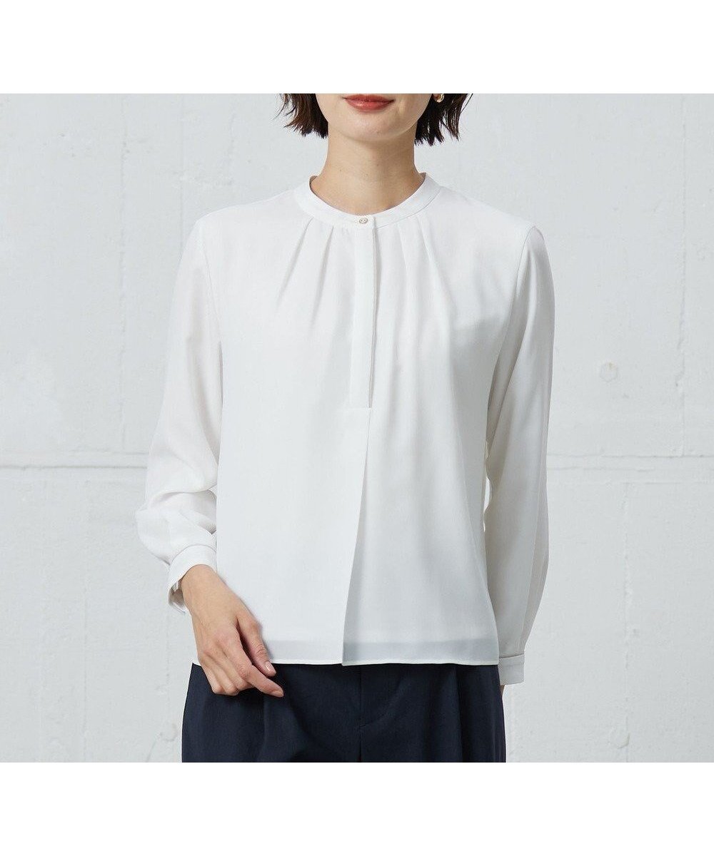 【ジェイ プレス/J.PRESS】のシュノワデシン カットソー インテリア・キッズ・メンズ・レディースファッション・服の通販 founy(ファニー) 　ファッション　Fashion　レディースファッション　Fashion for Women　トップス・カットソー　Cut & Sew Tops　シャツ・ブラウス・オフィスカジュアル　Elegant Blouses & Button-Ups　ロングTシャツ・Tシャツ　Longline T-Shirts & Tees　カットソー・ベーシックTシャツ　Cut-and-Sewn Tops / Stretch Tees & Basics　カットソー　Cut and Sewn Top　クラシック　Classic, Timeless Style　シアー　Sheer, See-Through　シンプル　Simple, Minimal　ストレッチ　Stretch, Stretchy Fabric　トレンド　Trend, Trending Now　メタル　Metal, Metal Parts　夏　Summer　春　Spring　S/S・春夏　SS, Spring/Summer, Warm Season　ホワイト系|ID: prp329100004529703 ipo3291000000033441777