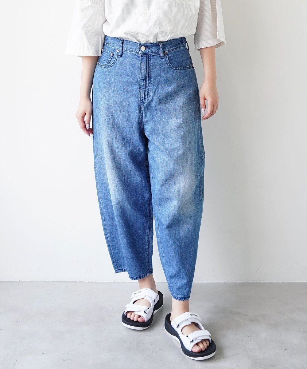 【サキュウ/caqu】の【洗える/リネン混/涼しい】FS linen barrel pants フンワリテーパードシルエット インテリア・キッズ・メンズ・レディースファッション・服の通販 founy(ファニー) 　ファッション　Fashion　レディースファッション　WOMEN　パンツ　Pants　デニムパンツ　Denim Pants　アンクル　Uncle　インディゴ　Indigo　春　Spring　洗える　Washable　軽量　Lightweight　ジーンズ　Jeans　スマート　Smart　センター　Center　デニム　Denim　ハイライズ　High Rise　ファブリック　Fabric　リネン　Linen　A/W・秋冬　Aw・Autumn/Winter・Fw・Fall-Winter　S/S・春夏　Ss・Spring/Summer　NEW・新作・新着・新入荷　New Arrivals　夏　Summer　エレガント 上品　Elegant　3years|ID: prp329100004529711 ipo3291000000032026374