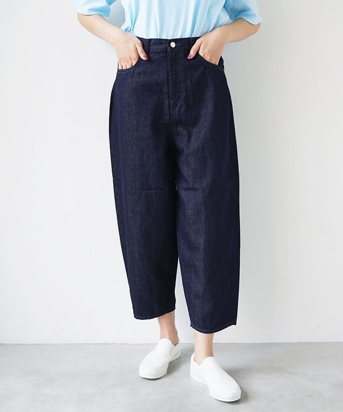 【サキュウ/caqu】の【洗える/リネン混/涼しい】FS linen barrel pants フンワリテーパードシルエット インテリア・キッズ・メンズ・レディースファッション・服の通販 founy(ファニー) https://founy.com/ ファッション Fashion レディースファッション Fashion for Women パンツ Pants & Trousers デニムパンツ・ジーンズ・美脚デニム Denim Jeans & Pants アンクル Ankle-Length Design インディゴ Indigo Denim 春 Spring 洗える Machine Washable 軽量 Lightweight, Ultra Light ジーンズ Jeans, Denim Pants スマート Smart, Elegant センター Center, Center Line デニム Denim, Jeans Material ハイライズ High Rise, High Waist ファブリック Fabric, Textile リネン Linen, Linen Fabric A/W・秋冬 Autumn/Winter S/S・春夏 SS, Spring/Summer, Warm Season 夏 Summer エレガント 上品 Elegant |ID: prp329100004529711 ipo3291000000034253468