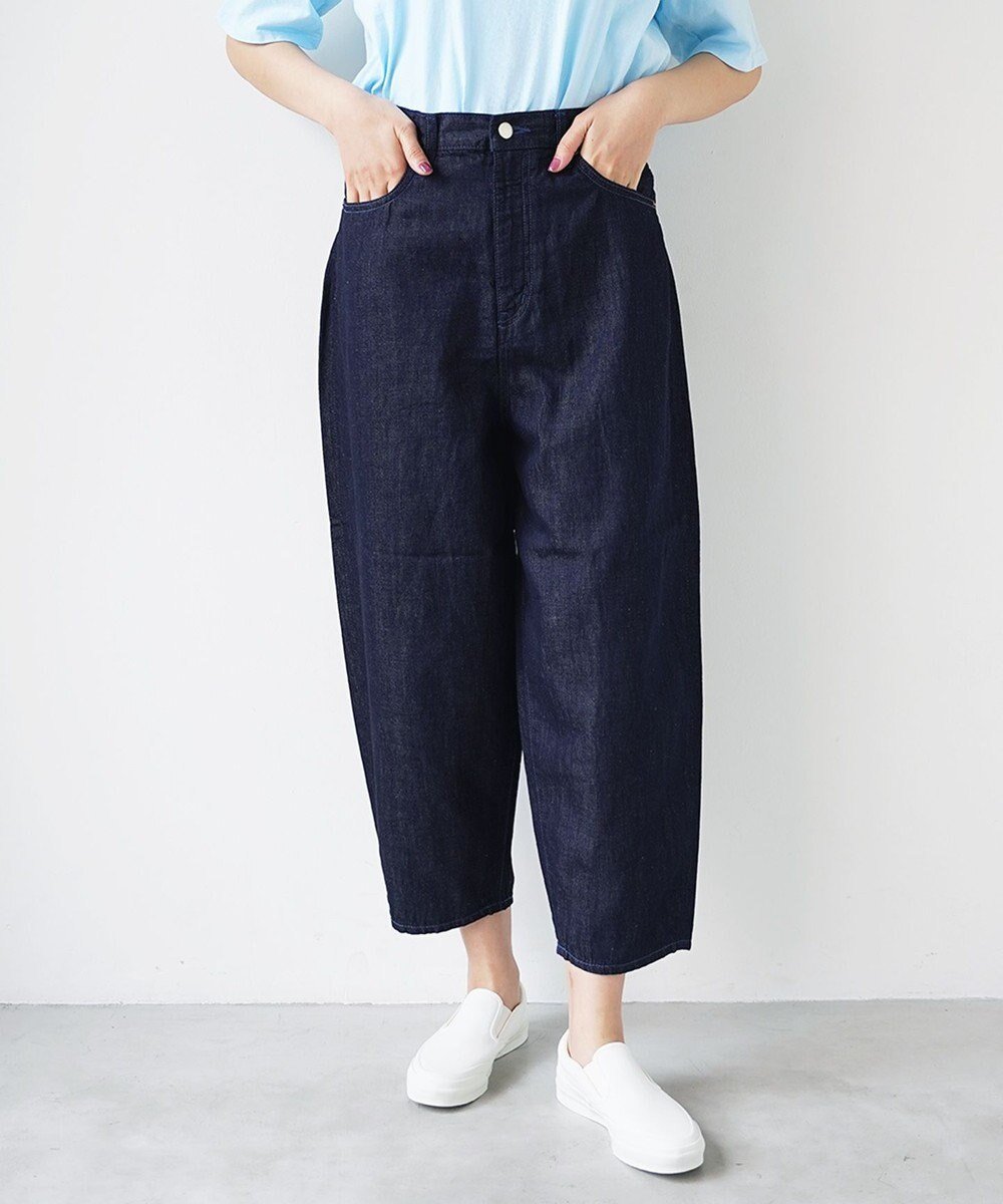 【サキュウ/caqu】の【洗える/リネン混/涼しい】FS linen barrel pants フンワリテーパードシルエット 人気、トレンドファッション・服の通販 founy(ファニー) 　ファッション　Fashion　レディースファッション　Fashion for Women　パンツ　Pants & Trousers　デニムパンツ・ジーンズ・美脚デニム　Denim Jeans & Pants　アンクル　Ankle-Length Design　インディゴ　Indigo Denim　春　Spring　洗える　Machine Washable　軽量　Lightweight, Ultra Light　ジーンズ　Jeans, Denim Pants　スマート　Smart, Elegant　センター　Center, Center Line　デニム　Denim, Jeans Material　ハイライズ　High Rise, High Waist　ファブリック　Fabric, Textile　リネン　Linen, Linen Fabric　A/W・秋冬　Autumn/Winter　S/S・春夏　SS, Spring/Summer, Warm Season　夏　Summer　エレガント 上品　Elegant　 other-1|ID: prp329100004529711 ipo3291000000034253468