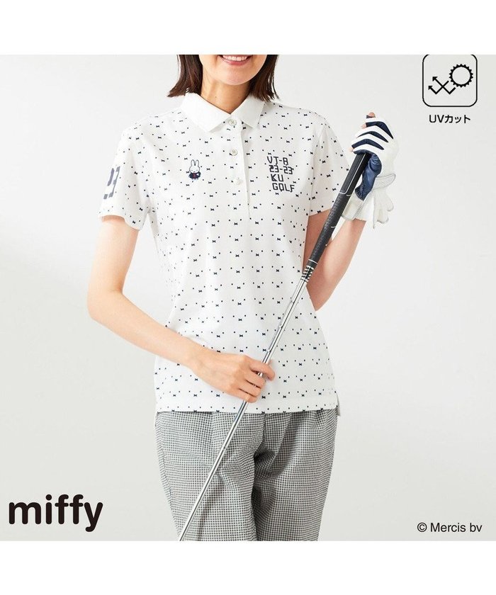 【23区 ゴルフ/NIJYUSANKU GOLF】の【WOMEN】【吸水速乾/UVカット】ミッフィーフェイスポロシャツ インテリア・キッズ・メンズ・レディースファッション・服の通販 founy(ファニー) https://founy.com/ ファッション Fashion レディースファッション WOMEN トップス・カットソー Tops/Tshirt シャツ/ブラウス Shirts/Blouses ポロシャツ Polo Shirts 2024年 2024 2024春夏・S/S Ss,Spring/Summer,2024 ゴルフ Golf なめらか Smooth シンプル Simple フラット Flat ポロシャツ Polo Shirt モチーフ Motif 吸水 Water Absorption 夏 Summer 春 Spring S/S・春夏 Ss・Spring/Summer |ID: prp329100004529717 ipo3291000000032026397