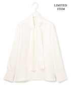 【アイシービー/iCB】の【WEB限定・洗える】 ドレープサテン ボウタイブラウス オフホワイト系|ID: prp329100004529718 ipo3291000000032026403