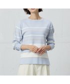 【ジェイ プレス/J.PRESS】の【洗える】Rayon Stretch Border ニット サックスブルー×オフ系|ID: prp329100004529719 ipo3291000000033577869