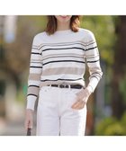 【ジェイ プレス/J.PRESS】の【洗える】Rayon Stretch Border ニット オフ×ベージュ系|ID: prp329100004529719 ipo3291000000035669138