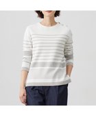 【ジェイ プレス/J.PRESS】の【洗える】Cotton Acetate パネルボーダー プルオーバー ニット グレー系|ID: prp329100004529722 ipo3291000000035568559