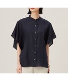 【自由区/JIYU-KU】の【カタログ掲載・接触冷感・吸水速乾・洗える】ナチュラルリネンフレア袖 シャツ ネイビー|ID: prp329100004529725 ipo3291000000032758980