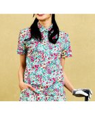 【23区 ゴルフ/NIJYUSANKU GOLF】の【WOMEN】フェアウェイに映える◎ゴルフのベストシーズンにお勧め◎花柄プリント ポロシャツ グリーン系5|ID: prp329100004529726 ipo3291000000032453366