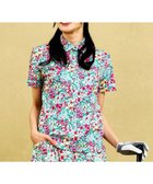 【23区 ゴルフ/NIJYUSANKU GOLF】の【WOMEN】フェアウェイに映える◎ゴルフのベストシーズンにお勧め◎花柄プリント ポロシャツ グリーン系5|ID: prp329100004529726 ipo3291000000032708333