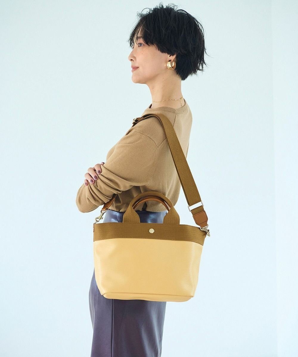 【トプカピ/TOPKAPI】の【Breath TOPKAPI】RIPPLE リプル ショルダー付き B5 トート バッグ インテリア・キッズ・メンズ・レディースファッション・服の通販 founy(ファニー) 　ファッション　Fashion　レディースファッション　WOMEN　バッグ　Bag　クール　Cool　コンパクト　Compact　軽量　Lightweight　ショルダー　Shoulder　スタイリッシュ　Stylish　トレンド　Trend　定番　Standard　人気　Popularity　バランス　Balance　再入荷　Restock/Back In Stock/Re Arrival　エレガント 上品　Elegant　イエロー|ID: prp329100004529737 ipo3291000000032209266