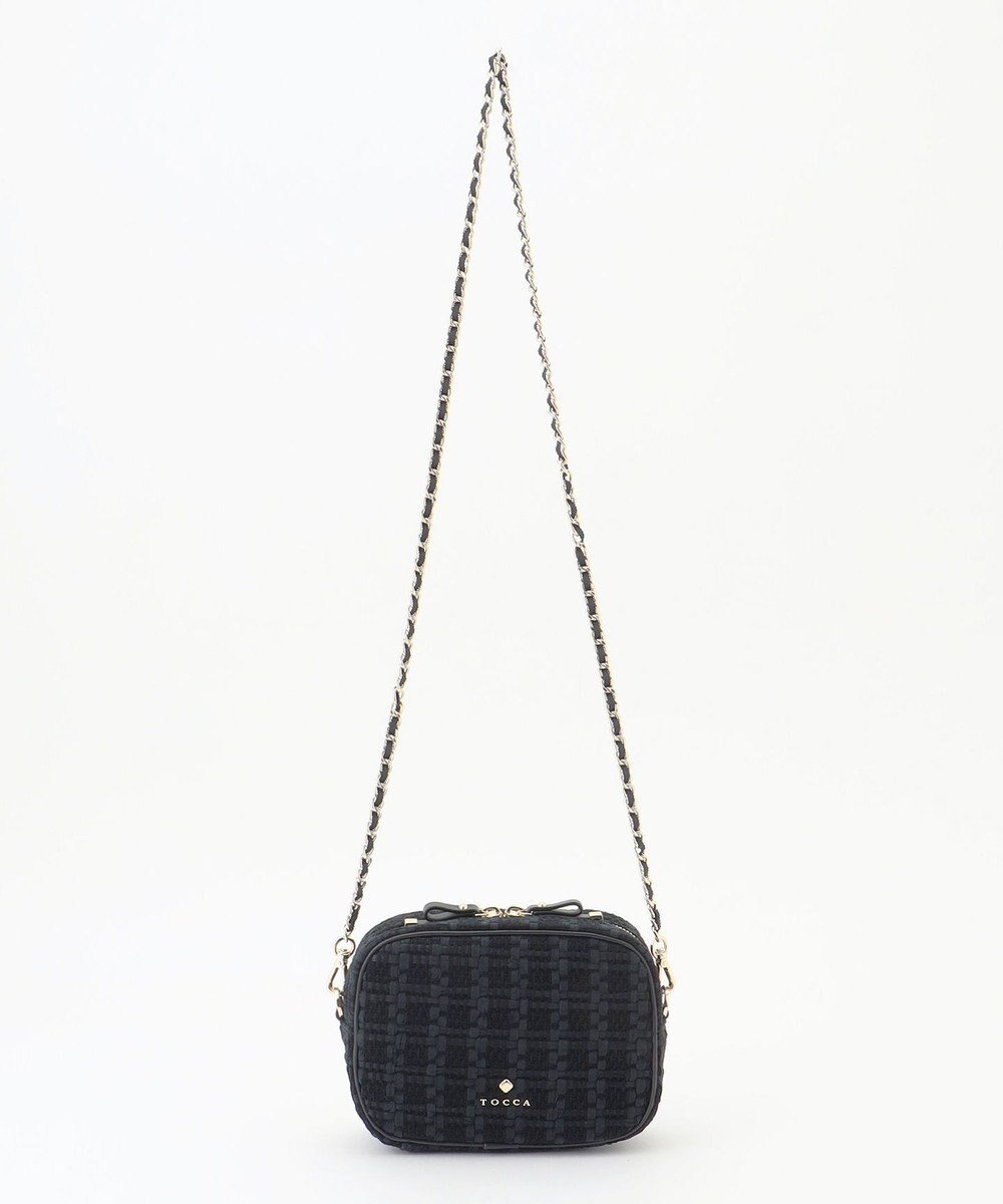 【トッカ/TOCCA】のTWEED CAMERA BAG カメラバッグ インテリア・キッズ・メンズ・レディースファッション・服の通販 founy(ファニー) 　ファッション　Fashion　レディースファッション　WOMEN　バッグ　Bag　2024年　2024　2024-2025秋冬・A/W　Aw/Autumn/Winter/Fw/Fall/2024-2025　冬　Winter　おすすめ　Recommend　カメラ　Camera　クラシカル　Classical　コンパクト　Compact　ショルダー　Shoulder　シンプル　Simple　スクエア　Square　チェーン　Chain　ツイード　Tweed　トレンド　Trend　フォルム　Form　ポケット　Pocket　リュクス　Luxe　A/W・秋冬　Aw・Autumn/Winter・Fw・Fall-Winter　財布　Wallet　ブラック系|ID: prp329100004529738 ipo3291000000032026492