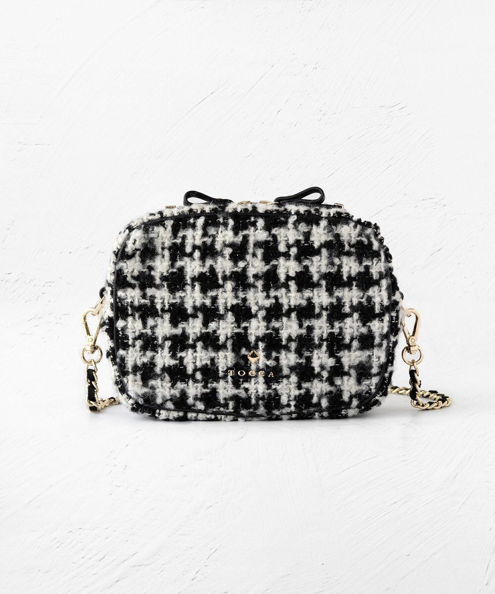 【トッカ/TOCCA】のTWEED CAMERA BAG カメラバッグ インテリア・キッズ・メンズ・レディースファッション・服の通販 founy(ファニー) 　ファッション　Fashion　レディースファッション　WOMEN　バッグ　Bag　2024年　2024　2024-2025秋冬・A/W　Aw/Autumn/Winter/Fw/Fall/2024-2025　冬　Winter　おすすめ　Recommend　カメラ　Camera　クラシカル　Classical　コンパクト　Compact　ショルダー　Shoulder　シンプル　Simple　スクエア　Square　チェーン　Chain　ツイード　Tweed　トレンド　Trend　フォルム　Form　ポケット　Pocket　リュクス　Luxe　A/W・秋冬　Aw・Autumn/Winter・Fw・Fall-Winter　財布　Wallet　ブラック×ホワイト系|ID: prp329100004529738 ipo3291000000032026493