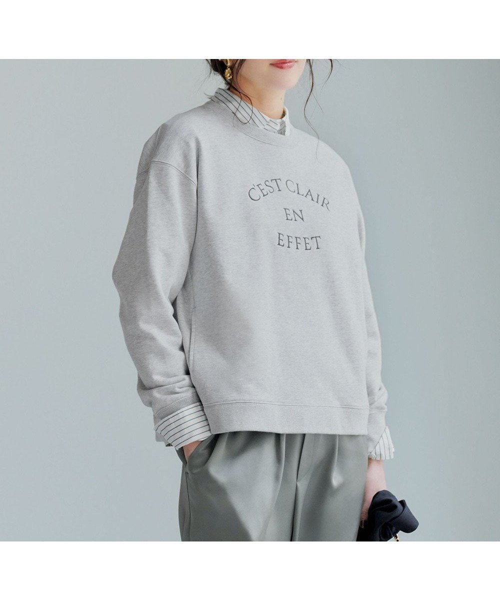 【23区/NIJYUSANKU】の【洗える】コットンテリー ロゴ スウェット 人気、トレンドファッション・服の通販 founy(ファニー) 　ファッション　Fashion　レディースファッション　WOMEN　トップス・カットソー　Tops/Tshirt　シャツ/ブラウス　Shirts/Blouses　パーカ　Sweats　ロング / Tシャツ　T-Shirts　スウェット　Sweat　カットソー　Cut and Sewn　インナー　Inner　春　Spring　洗える　Washable　カットソー　Cut And Sew　ギャザー　Gather　コンパクト　Compact　ショルダー　Shoulder　シンプル　Simple　ジップアップ　Zip Up　ジャケット　Jacket　スウェット　Sweat　スリーブ　Sleeve　ドロップ　Drop　リラックス　Relax　ワンポイント　One Point　S/S・春夏　Ss・Spring/Summer　おすすめ　Recommend　夏　Summer　2025年　2025　2025春夏・S/S　Ss,Spring/Summer,2025　 other-1|ID: prp329100004529742 ipo3291000000032026511