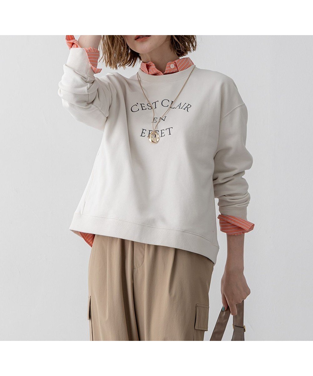 【23区/NIJYUSANKU】の【洗える】コットンテリー ロゴ スウェット インテリア・キッズ・メンズ・レディースファッション・服の通販 founy(ファニー) ファッション Fashion レディースファッション Fashion for Women トップス・カットソー Cut & Sew Tops シャツ・ブラウス・オフィスカジュアル Elegant Blouses & Button-Ups レディースパーカー・カジュアルフーディー Casual Hoodies & Sweatshirts ロングTシャツ・Tシャツ Longline T-Shirts & Tees スウェット・クルーネックトップス Sweatshirts & Crewnecks / Relaxed Fit Sweat Tops カットソー・ベーシックTシャツ Cut-and-Sewn Tops / Stretch Tees & Basics インナー Innerwear 春 Spring 洗える Machine Washable カットソー Cut and Sewn Top ギャザー Gathered, Ruffled コンパクト Compact, Small Size ショルダー Shoulder, Shoulder Strap シンプル Simple, Minimal ジップアップ Zip-Up, Full Zip ジャケット Jacket, Outerwear スウェット / スエット Sweatshirt, Sweatwear スリーブ Sleeve, Long Sleeve / Short Sleeve ドロップ Drop Shoulder, Dropped Style リラックス Relax, Relaxed Fit ワンポイント One Point, Statement Accent S/S・春夏 SS, Spring/Summer, Warm Season おすすめ Recommended / Our Picks 夏 Summer 2025年 2025 2025春夏・S/S Spring/Summer 2025 SS25 アイボリー系|ID: prp329100004529742 ipo3291000000033714687