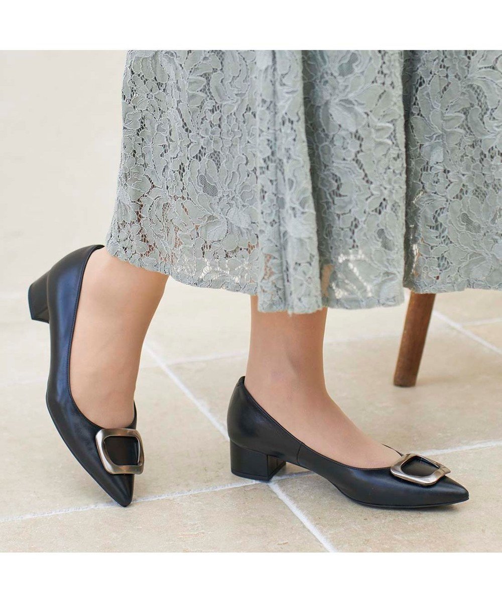 【モード エ ジャコモ/MODE ET JACOMO】のMODE ET JACOMO ポインテッドトゥバックルパンプス インテリア・キッズ・メンズ・レディースファッション・服の通販 founy(ファニー) 　ファッション　Fashion　レディースファッション　WOMEN　バッグ　Bag　オケージョン　Occasion　クール　Cool　シューズ　Shoes　バランス　Balance　モチーフ　Motif　A/W・秋冬　Aw・Autumn/Winter・Fw・Fall-Winter　日本製　Made In Japan　ビジネス 仕事 通勤　Business　ブラック|ID: prp329100004529747 ipo3291000000032026532