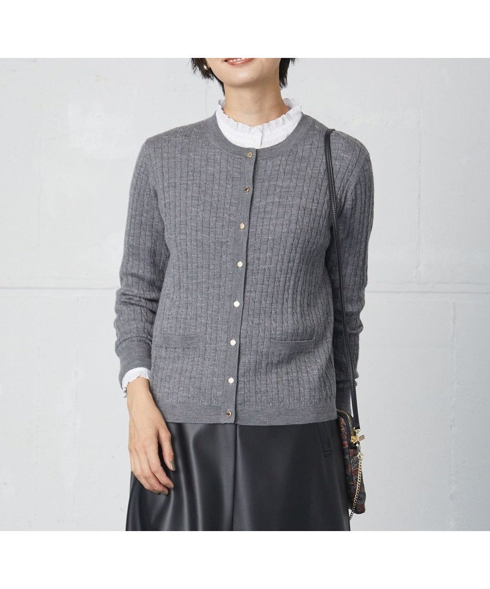 【ジェイ プレス/J.PRESS】の【洗える】KNIT BASIC ミドル カーディガン インテリア・キッズ・メンズ・レディースファッション・服の通販 founy(ファニー) 　ファッション　Fashion　レディースファッション　Fashion for Women　トップス・カットソー　Cut & Sew Tops　ニット　Knit Tops & Sweaters　カーディガン・羽織り　Layered Style Cardigans　おすすめ　Recommended / Our Picks　カーディガン　Cardigan, Knitwear　クラシカル　Classical, Vintage-Inspired　ハイネック　High Neck, Mock Neck　ミドル　Middle Length, Mid Height　洗える　Machine Washable　A/W・秋冬　Autumn/Winter　ライトグレー系|ID: prp329100004529751 ipo3291000000033573300