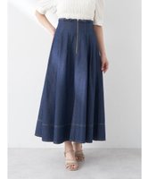 【アースミュージックアンドエコロジー/earth music&ecology】のフロントジップタックフレアスカート 人気、トレンドファッション・服の通販 founy(ファニー) ファッション Fashion レディースファッション WOMEN スカート Skirt デニムスカート Denim Skirts Aライン/フレアスカート Flared A-Line Skirts おすすめ Recommend デニム Denim フィット Fit フロント Front ポケット Pocket 夏 Summer 春 Spring S/S・春夏 Ss・Spring/Summer |ID:prp329100004529765