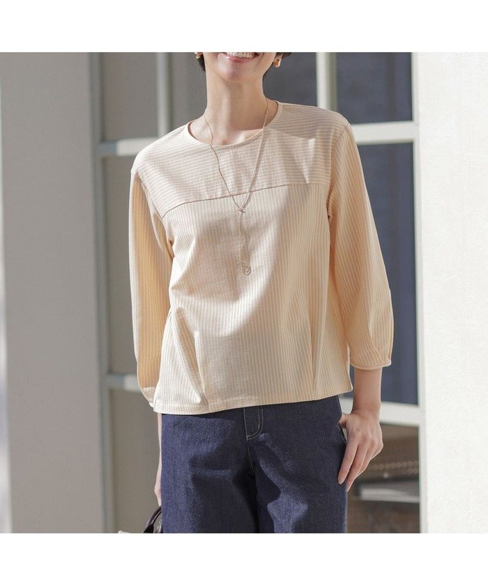 【ジェイ プレス/J.PRESS】のJカミーチェストライプ クルーネック カットソー インテリア・キッズ・メンズ・レディースファッション・服の通販 founy(ファニー) https://founy.com/ ファッション Fashion レディースファッション Fashion for Women トップス・カットソー Cut & Sew Tops シャツ・ブラウス・オフィスカジュアル Elegant Blouses & Button-Ups ロングTシャツ・Tシャツ Longline T-Shirts & Tees カットソー・ベーシックTシャツ Cut-and-Sewn Tops / Stretch Tees & Basics インナー Innerwear カットソー Cut and Sewn Top シンプル Simple, Minimal ストライプ Stripe, Striped Pattern ストレッチ Stretch, Stretchy Fabric 夏 Summer 春 Spring S/S・春夏 SS, Spring/Summer, Warm Season |ID: prp329100004529775 ipo3291000000034310774
