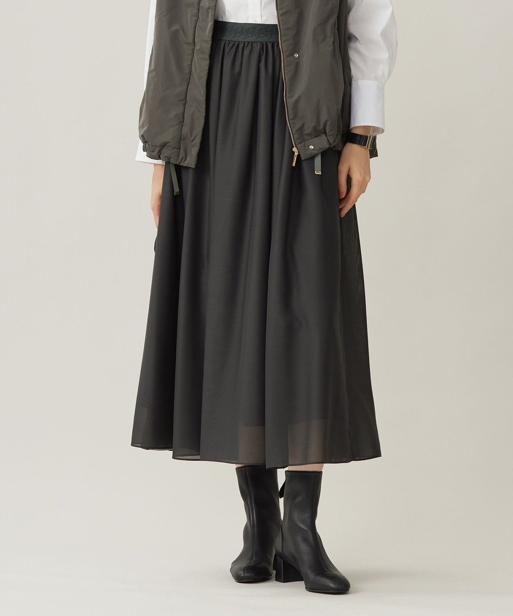 【自由区/JIYU-KU】の【ウエストゴム・洗える】シアーギャザー スカート インテリア・キッズ・メンズ・レディースファッション・服の通販 founy(ファニー) 　ファッション　Fashion　レディースファッション　Fashion for Women　スカート　Skirts　ギャザー　Gathered, Ruffled　シアー　Sheer, See-Through　トレンド　Trend, Trending Now　ランダム　Random, Irregular　エレガント 上品　Elegant　洗える　Machine Washable　A/W・秋冬　Autumn/Winter　アッシュ|ID: prp329100004529790 ipo3291000000033683624