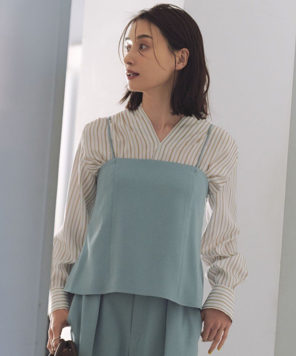 【自由区/JIYU-KU】の【SHIHOさん着用・セットアップ対応・接触冷感・洗える】リネンライクシンセティックキャミ ビスチェ インテリア・キッズ・メンズ・レディースファッション・服の通販 founy(ファニー) 　ファッション　Fashion　レディースファッション　WOMEN　トップス・カットソー　Tops/Tshirt　キャミソール / ノースリーブ　No Sleeves　ビスチェ　Bustier　セットアップ　Setup　トップス　Tops　春　Spring　洗える　Washable　カットソー　Cut And Sew　シンプル　Simple　ジャケット　Jacket　ストレッチ　Stretch　ストレート　Straight　セットアップ　Set Up　トレンド　Trend　ビスチェ　Bustier　フィット　Fit　ラップ　Wrap　S/S・春夏　Ss・Spring/Summer　おすすめ　Recommend　夏　Summer　ライトブルー|ID: prp329100004529800 ipo3291000000032026773