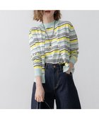 【23区/NIJYUSANKU】の【洗える】プレミアムビオコットン マルチボーダー カーディガン ミントベース|ID: prp329100004529801 ipo3291000000032026776