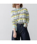 【23区/NIJYUSANKU】の【洗える】プレミアムビオコットン マルチボーダー カーディガン ミントベース|ID: prp329100004529801 ipo3291000000032652182