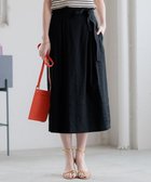 【23区/NIJYUSANKU】の【洗える】リネンレーヨンストレッチ タック スカート ブラック系|ID: prp329100004529814 ipo3291000000032026823