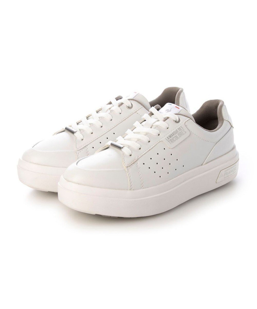 【リズ ラフィーネ/Riz raffinee】のRiz raffinee 【lecoq sportif×Riz raffinee】晴雨兼用厚底スニーカー 人気、トレンドファッション・服の通販 founy(ファニー) 　ファッション　Fashion　レディースファッション　Fashion for Women　インナー　Innerwear　エレガント 上品　Elegant　オケージョン　Occasion Wear　厚底　Platform Shoes　コラボ　Collaboration, Collab　軽量　Lightweight, Ultra Light　シンプル　Simple, Minimal　スニーカー　Sneakers, Trainers　スポーツ　Sports, Activewear　トレンド　Trend, Trending Now　フェミニン　Feminine, Girly　フレア　Flare, Flared　ベーシック　Basic, Essential　楽ちん　Easy Fit, Comfortable　おすすめ　Recommended / Our Picks　旅行　Travel　セレモニー　Ceremony　卒業式　Graduation Ceremony　ビジネス 仕事 通勤　Business / Work / Commuting　 other-1|ID: prp329100004529822 ipo3291000000033183604