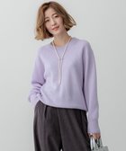 【23区/NIJYUSANKU】の【洗える】ウールカシミヤ クルーネック ニット ライラック系|ID: prp329100004529825 ipo3291000000032026872
