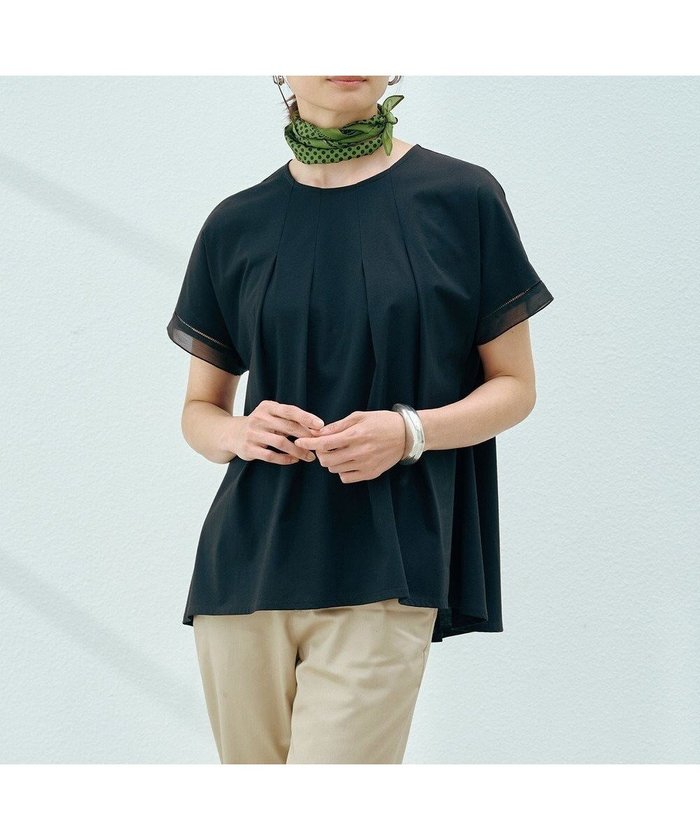 【ジェイ プレス/J.PRESS】の【洗える・接触冷感】プレーティングジャージー フレア カットソー インテリア・キッズ・メンズ・レディースファッション・服の通販 founy(ファニー) https://founy.com/ ファッション Fashion レディースファッション Fashion for Women トップス・カットソー Cut & Sew Tops シャツ・ブラウス・オフィスカジュアル Elegant Blouses & Button-Ups ロングTシャツ・Tシャツ Longline T-Shirts & Tees カットソー・ベーシックTシャツ Cut-and-Sewn Tops / Stretch Tees & Basics 春 Spring 洗える Machine Washable カットソー Cut and Sewn Top シアー Sheer, See-Through シルケット Silket, Silky Cotton なめらか Smooth, Silky Texture フレア Flare, Flared レース Lace, Lace Fabric S/S・春夏 SS, Spring/Summer, Warm Season 夏 Summer エレガント 上品 Elegant |ID: prp329100004529859 ipo3291000000032675370