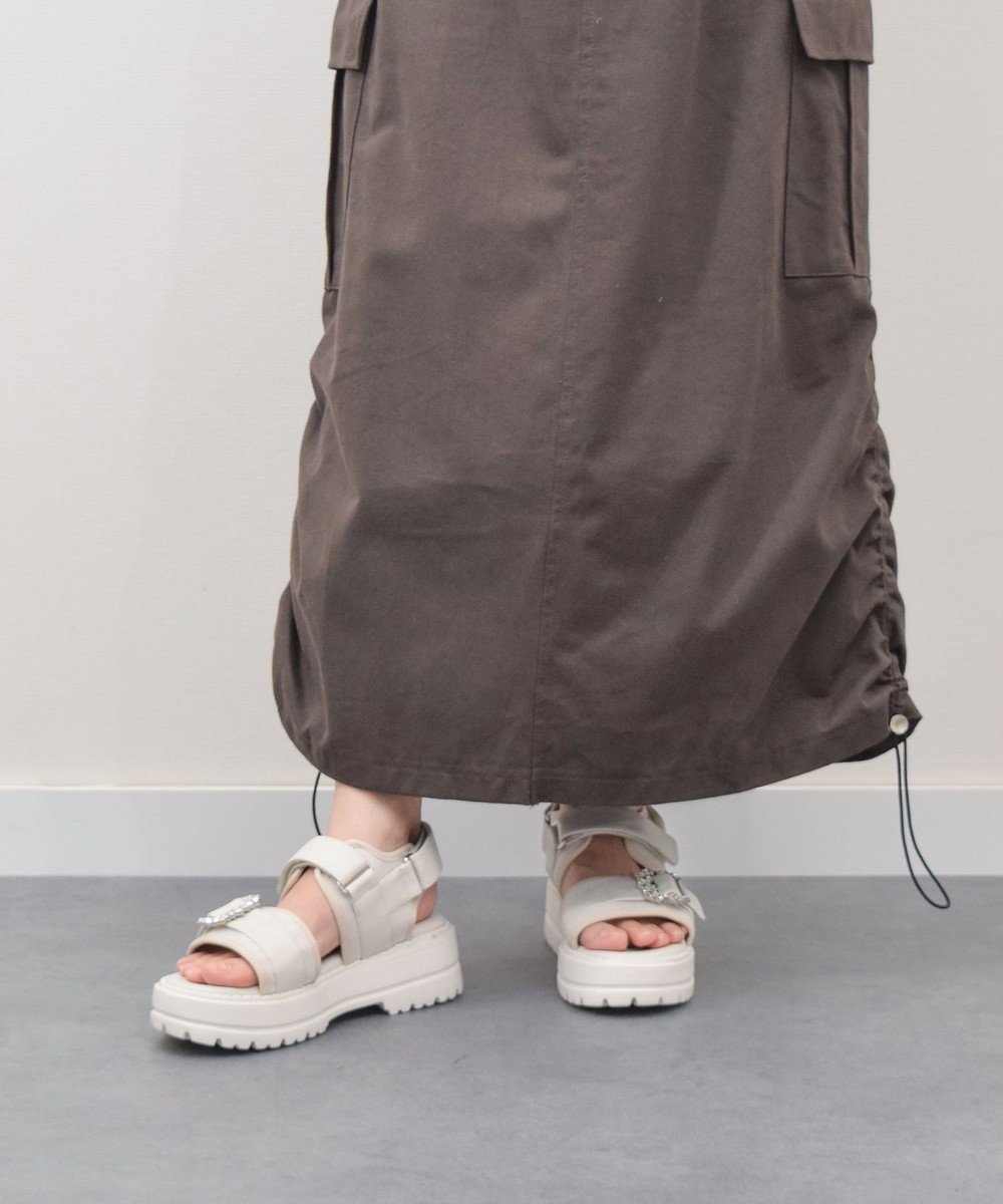 【ブリジット バーキン/Bridget Birkin】の【PARADIS COULEUR】ビジューバックルベルクロスポーツサンダル インテリア・キッズ・メンズ・レディースファッション・服の通販 founy(ファニー) 　ファッション　Fashion　レディースファッション　WOMEN　バッグ　Bag　スポーツウェア　Sportswear　サンダル / ミュール　Sandals　クッション　Cushion　サンダル　Sandals　厚底　Platforms　夏　Summer　S/S・春夏　Ss・Spring/Summer　A/W・秋冬　Aw・Autumn/Winter・Fw・Fall-Winter　軽量　Lightweight　アイボリーコンビ|ID: prp329100004529877 ipo3291000000032027065