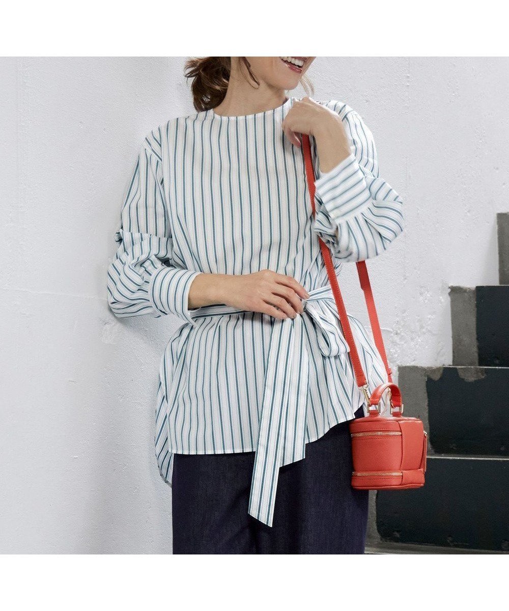 【自由区/JIYU-KU】の【洗える】SOMELOSチュニック ブラウス インテリア・キッズ・メンズ・レディースファッション・服の通販 founy(ファニー) ファッション Fashion レディースファッション Fashion for Women トップス・カットソー Cut & Sew Tops シャツ・ブラウス・オフィスカジュアル Elegant Blouses & Button-Ups ストライプ Stripe, Striped Pattern ストレッチ Stretch, Stretchy Fabric チュニック Tunic, Long Top 定番 Standard, Basic Item 洗える Machine Washable 無地 Plain, Solid Color A/W・秋冬 Autumn/Winter ボトルグリーンストライプ|ID: prp329100004529898 ipo3291000000033689755