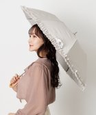 【ムーンバット/MOONBAT】の【晴雨兼用日傘】LANVIN en Bleu (ランバン オン ブルー) 折りたたみ日傘 ドビーフリル 遮光 遮熱 UV ベージュ(無地)|ID: prp329100004529927 ipo3291000000032027290