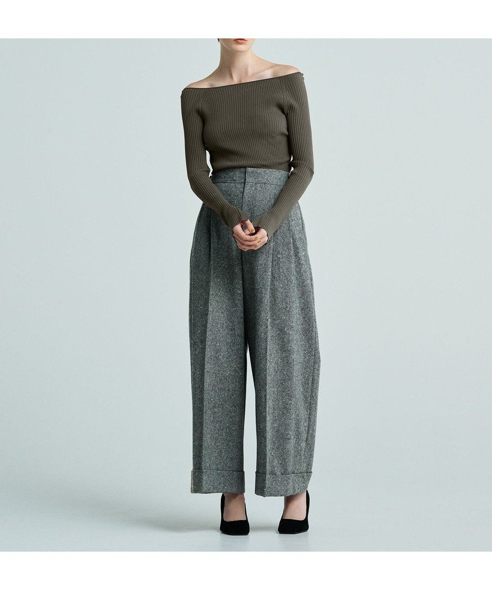 【アンクレイヴ/uncrave】のネップツイード パンツ(uncrave WHITE) インテリア・キッズ・メンズ・レディースファッション・服の通販 founy(ファニー) 　ファッション　Fashion　レディースファッション　WOMEN　パンツ　Pants　ジャケット　Jacket　セットアップ　Set Up　雑誌　Magazine　ダブル　Double　ツィード　Tweed　ツイード　Tweed　ドレス　Dress　ネップ　Nep Yarn　ワイド　Wide　A/W・秋冬　Aw・Autumn/Winter・Fw・Fall-Winter　ネップブラック|ID: prp329100004529946 ipo3291000000032027372