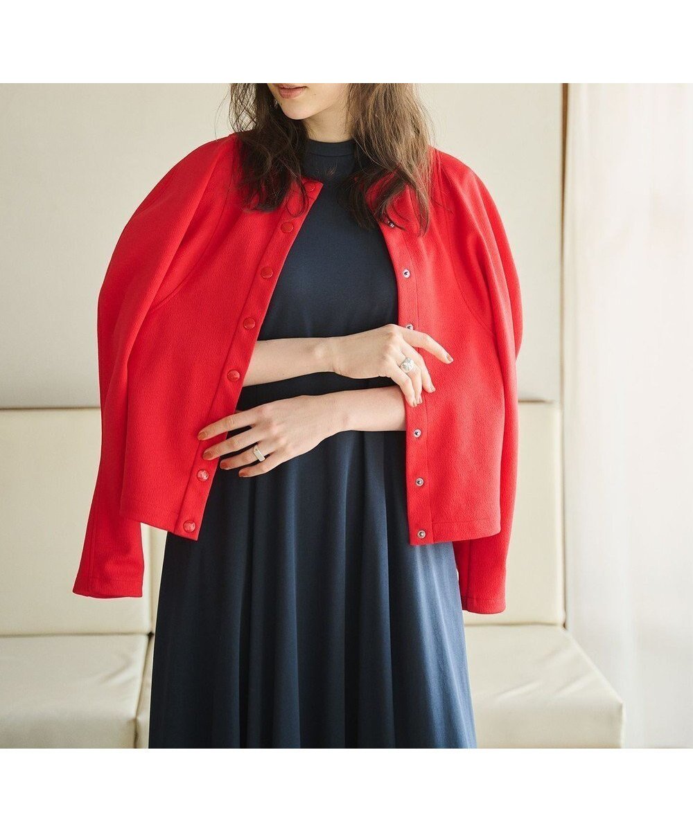 【ハッシュニュアンス/#Newans】のラウンドスリーブカーディガン インテリア・キッズ・メンズ・レディースファッション・服の通販 founy(ファニー) ファッション Fashion レディースファッション Fashion for Women トップス・カットソー Cut & Sew Tops カーディガン・羽織り Layered Style Cardigans カーディガン Cardigan, Knitwear コラボ Collaboration, Collab ジャカード/ジャガード Jacquard, Woven Pattern セットアップ Set-Up, Coordinated Outfit フォルム Silhouette, Form フロント Front, Front Design A/W・秋冬 Autumn/Winter レッド|ID: prp329100004530030 ipo3291000000034323263