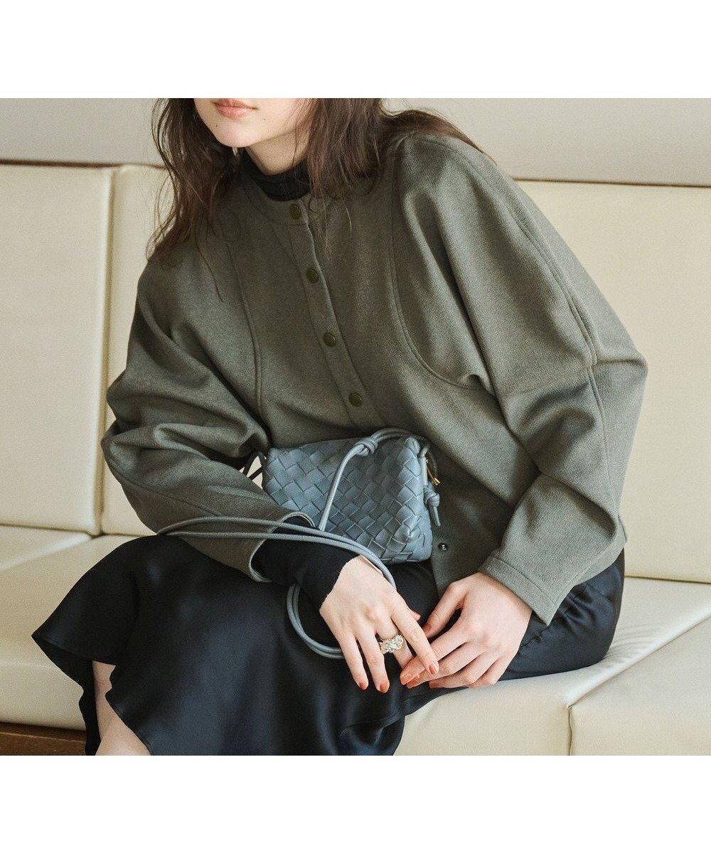 【ハッシュニュアンス/#Newans】のラウンドスリーブカーディガン インテリア・キッズ・メンズ・レディースファッション・服の通販 founy(ファニー) ファッション Fashion レディースファッション Fashion for Women トップス・カットソー Cut & Sew Tops カーディガン・羽織り Layered Style Cardigans カーディガン Cardigan, Knitwear コラボ Collaboration, Collab ジャカード/ジャガード Jacquard, Woven Pattern セットアップ Set-Up, Coordinated Outfit フォルム Silhouette, Form フロント Front, Front Design A/W・秋冬 Autumn/Winter カーキ|ID: prp329100004530030 ipo3291000000034323266