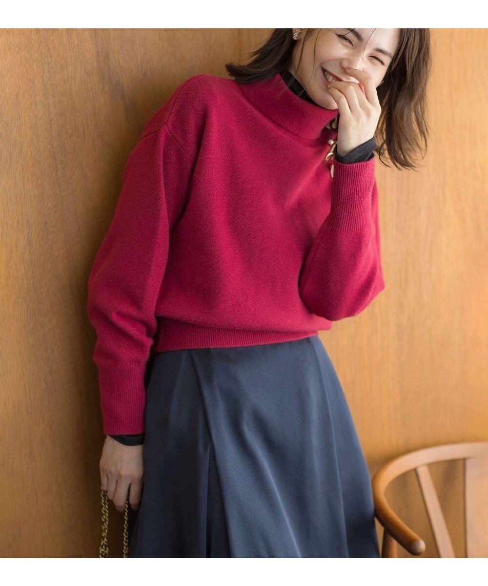 【組曲/KUMIKYOKU】の【2WAY・WEB限定】ウールカシミヤミックス ハイネックニット インテリア・キッズ・メンズ・レディースファッション・服の通販 founy(ファニー) 　ファッション　Fashion　レディースファッション　WOMEN　トップス・カットソー　Tops/Tshirt　ニット　Knit Tops　カシミヤ　Cashmere　セーター　Sweater　トレンド　Trend　人気　Popularity　ハイネック　High Neck　パール　Pearl　ボトム　Bottom　A/W・秋冬　Aw・Autumn/Winter・Fw・Fall-Winter　エレガント 上品　Elegant　ザクロ系|ID: prp329100004530048 ipo3291000000032027809