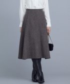 【組曲/KUMIKYOKU】のシックツイード フレアスカート ダークブラウン系3|ID: prp329100004530101 ipo3291000000035709666