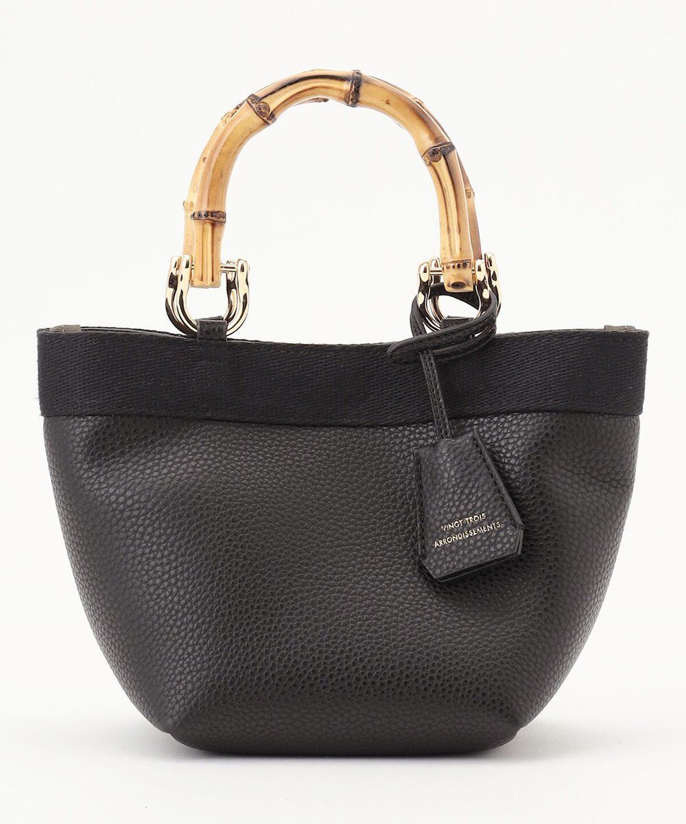 【23区/NIJYUSANKU】のバンブーハンドル ミニ ショルダーバッグ インテリア・キッズ・メンズ・レディースファッション・服の通販 founy(ファニー) 　ファッション　Fashion　レディースファッション　Fashion for Women　バッグ　Bags　2024年　2024　2024春夏・S/S　Spring/Summer 2024 SS24　ハンカチ　Handkerchief, Hanky　マグネット　Magnet, Magnetic Closure　夏　Summer　S/S・春夏　SS, Spring/Summer, Warm Season　財布　Wallet, Purse　ブラック系|ID: prp329100004530110 ipo3291000000034605242