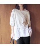 【自由区/JIYU-KU】の【洗える】カラミストライプコンビジャージ トップス ベージュ|ID: prp329100004530129 ipo3291000000034685572