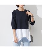 【自由区/JIYU-KU】の【洗える】カラミストライプコンビジャージ トップス ネイビー|ID: prp329100004530129 ipo3291000000034685573