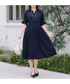 【ティアクラッセ/Tiaclasse】の【洗える】キャンディースリーブ花柄ワンピース ネイビー|ID: prp329100004530194 ipo3291000000032642471